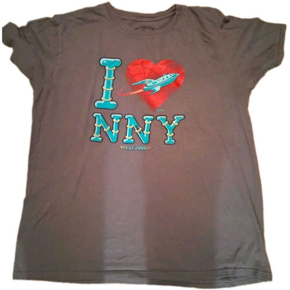 Futurama I Love NNY 2020 Tshirt Large